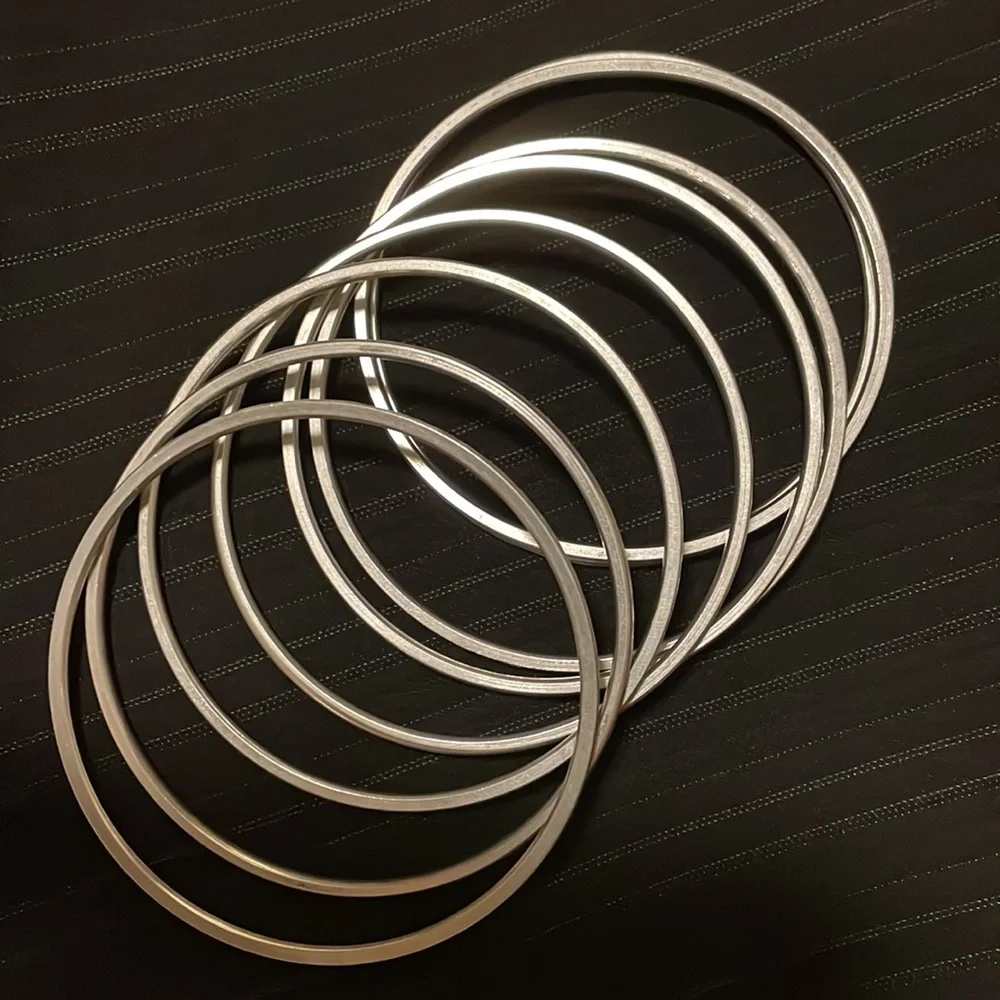 Silver Bangle Bracelets - Picture 3 of 3